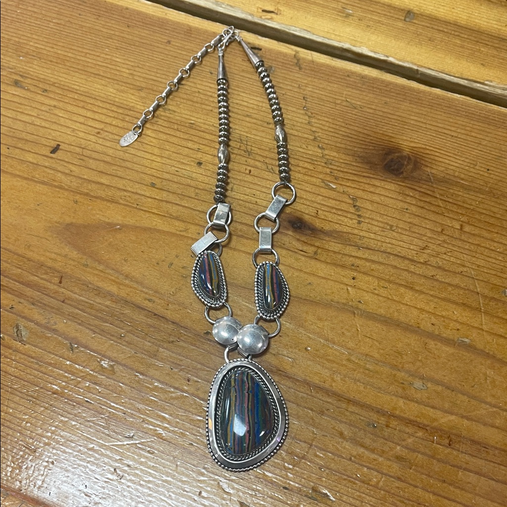 Running Bear Multi Stone 20” Necklace